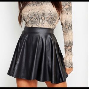 Leather Skater Skirt